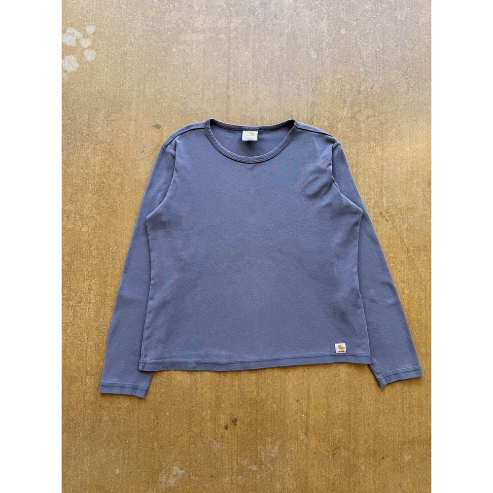 VTG 90s Carhartt Faded Cotton Long Sleeve T-Shirt Boatneck Women’s L
